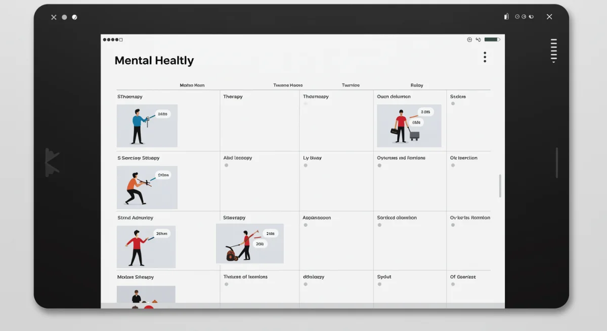 Organized digital planner for mental wellness strategies