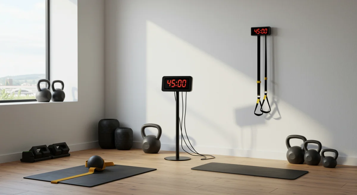 Functional training equipment set up for an efficient workout