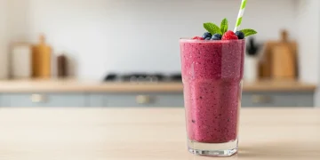 Power-Packed Smoothies: 3 Breakfast Recipes for Lasting Energy Vibrant power-packed breakfast smoothie with berries and mint