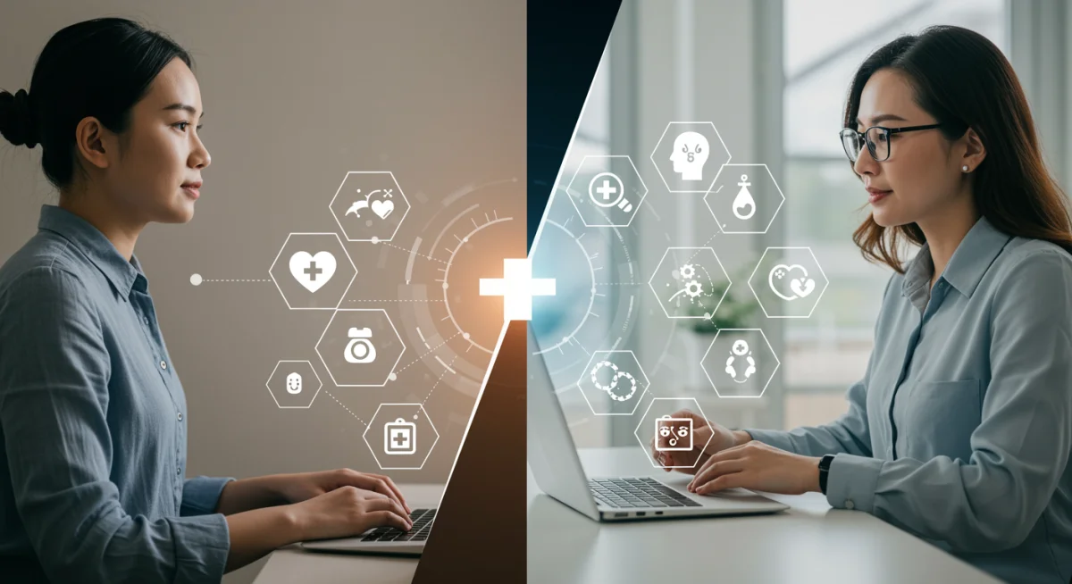 Personalized virtual mental health therapy session with diverse treatment options.