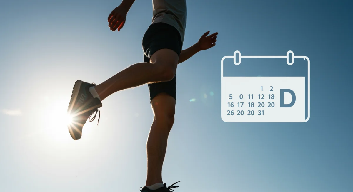 Person exercising outdoors, receiving sunlight for vitamin D synthesis.